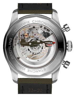 Reloj Breitling Aviator 8 B01 Chronograph 43 Curtiss Warhawk para hombre AB01192A1L1X1