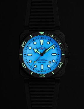 Reloj Bell & Ross Diver Full Lum Ceramic para hombre BR03A-D-LM-CE/SRB