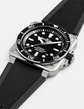 Reloj Bell & Ross Diver Black Steel para hombre BR03A-D-BL-ST/SRB