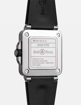 Reloj Bell & Ross Diver Black Steel para hombre BR03A-D-BL-ST/SRB