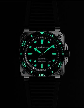 Reloj Bell & Ross Diver Black Steel para hombre BR03A-D-BL-ST/SRB
