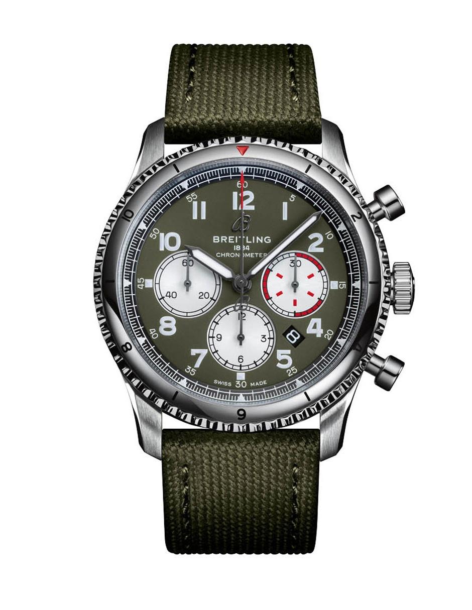 Reloj Aviator 8 B01 Chronograph 43 Curtiss Warhawk para hombre AB01192A1L1X1