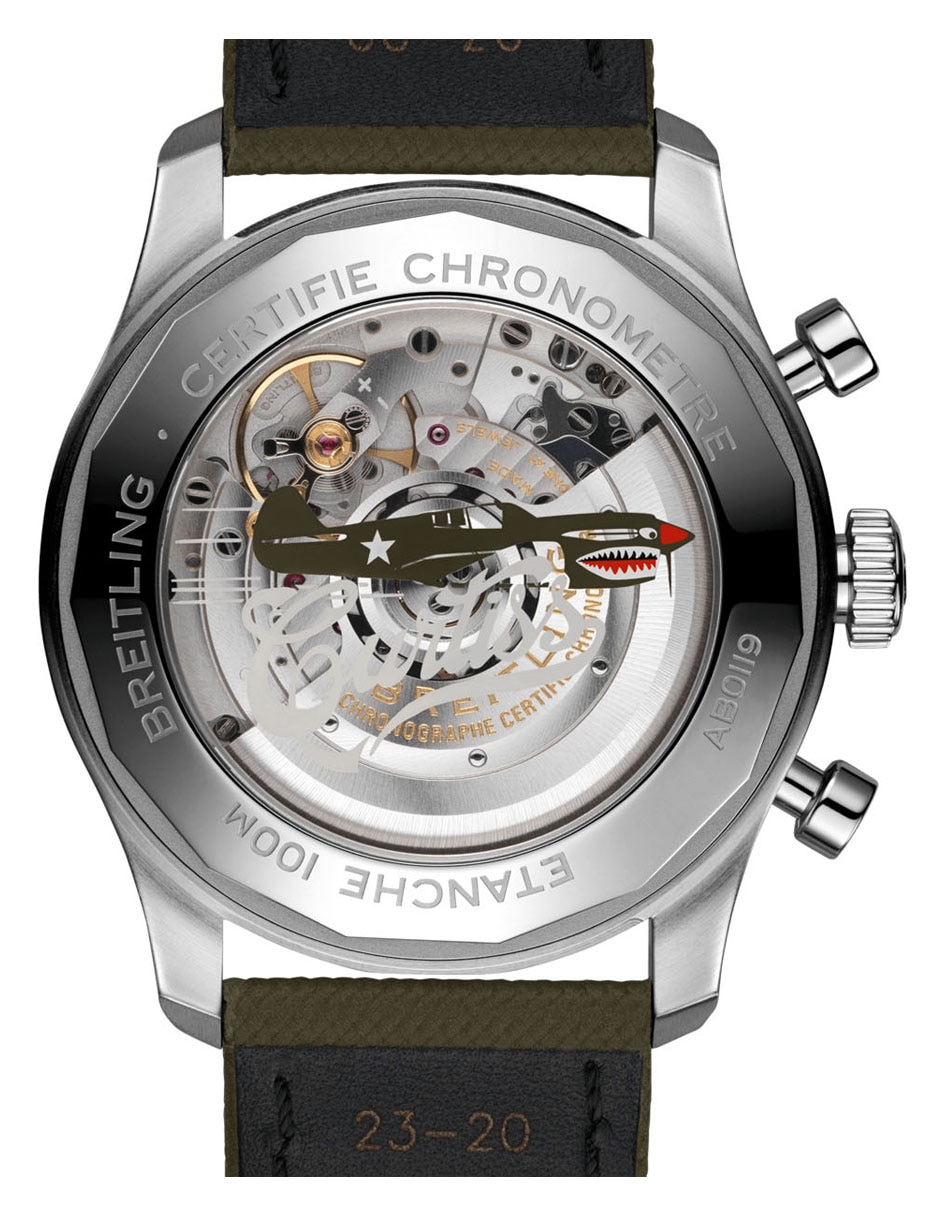 Reloj Aviator 8 B01 Chronograph 43 Curtiss Warhawk para hombre AB01192A1L1X1 4