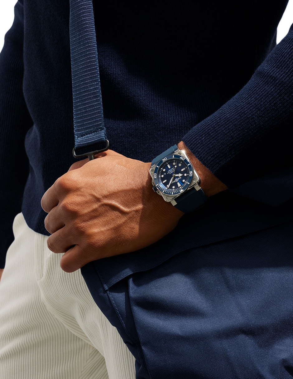 Reloj Diver para hombre BR03A-D-BLU-ST/SRB 5