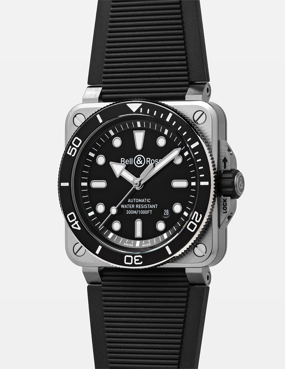 Reloj Diver Black Steel para hombre BR03A-D-BL-ST/SRB 2