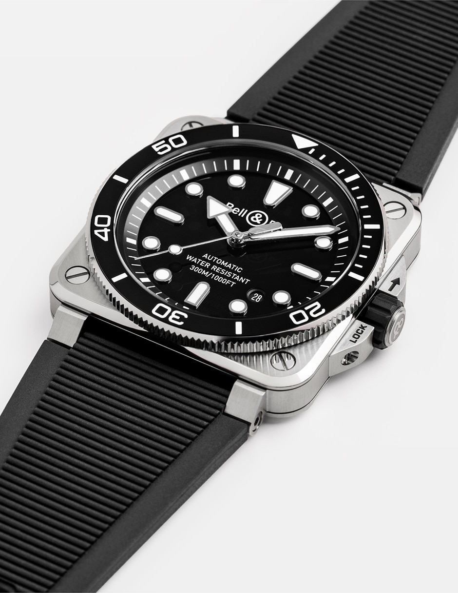 Reloj Diver Black Steel para hombre BR03A-D-BL-ST/SRB 3