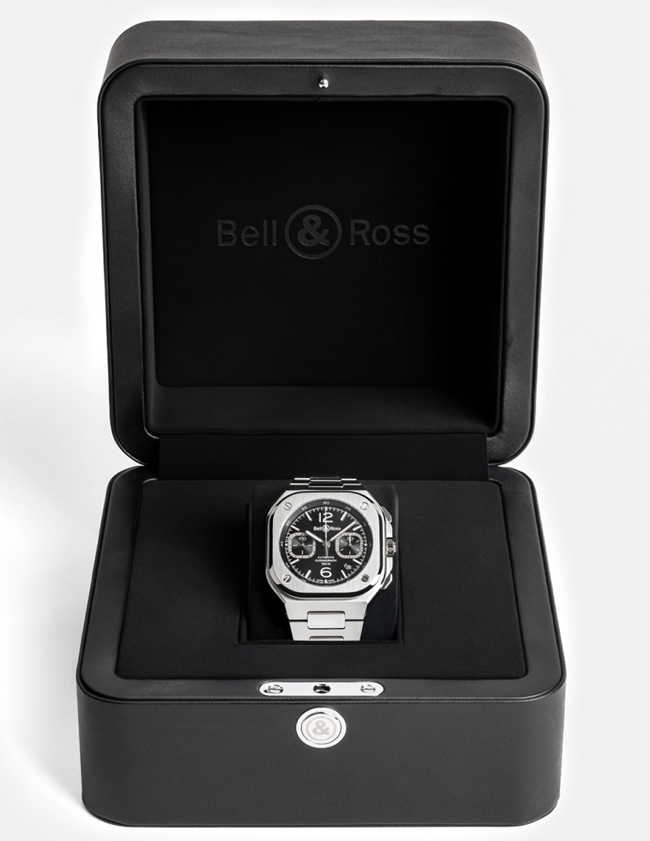 Reloj Bell & Ross Br-05 Chrono Black Steel para hombre BR05C-BLC-ST/SST 12