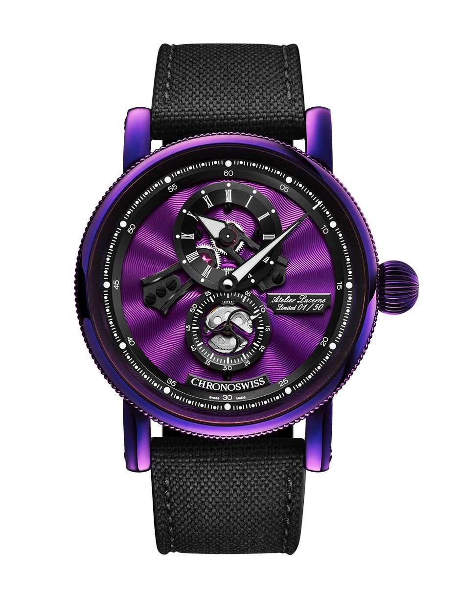 Reloj Flying Regulator Open Gear Haze para hombre Ch-8758.1-Pubk