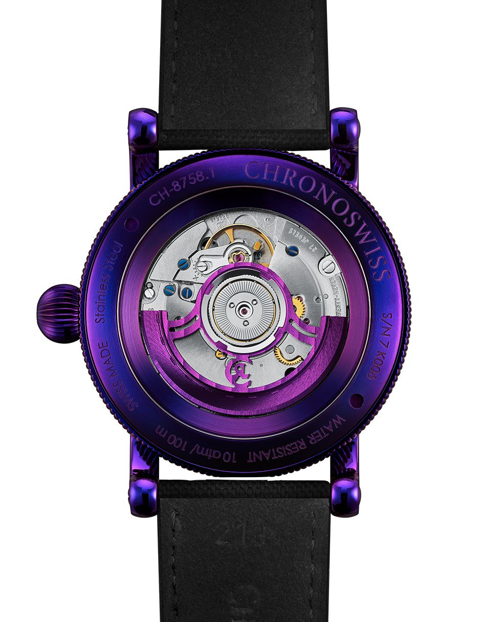 Reloj Flying Regulator Open Gear Haze para hombre Ch-8758.1-Pubk 3