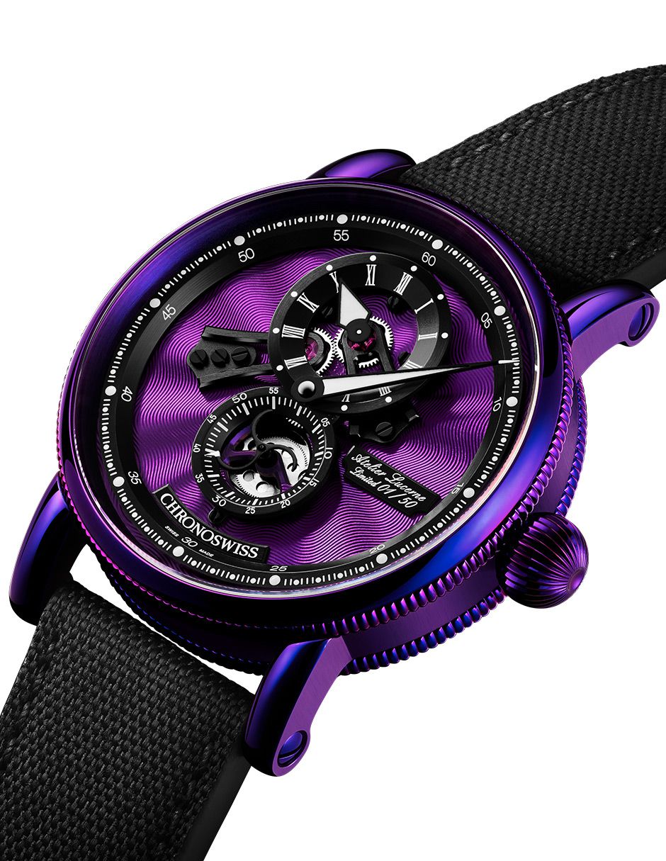 Reloj Flying Regulator Open Gear Haze para hombre Ch-8758.1-Pubk 4